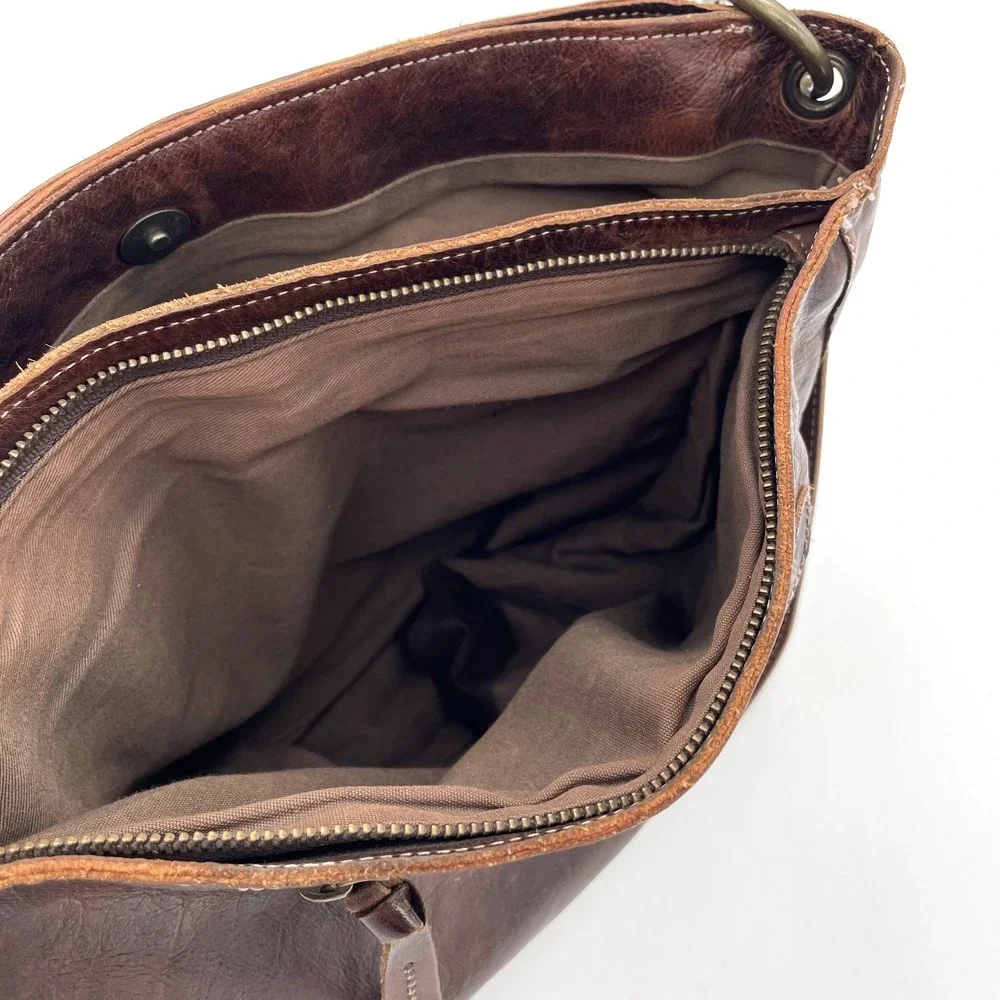 Bed StU 100%Genuine Leather Crossbody Messenger Satchel Cognac Dark Brown Travel